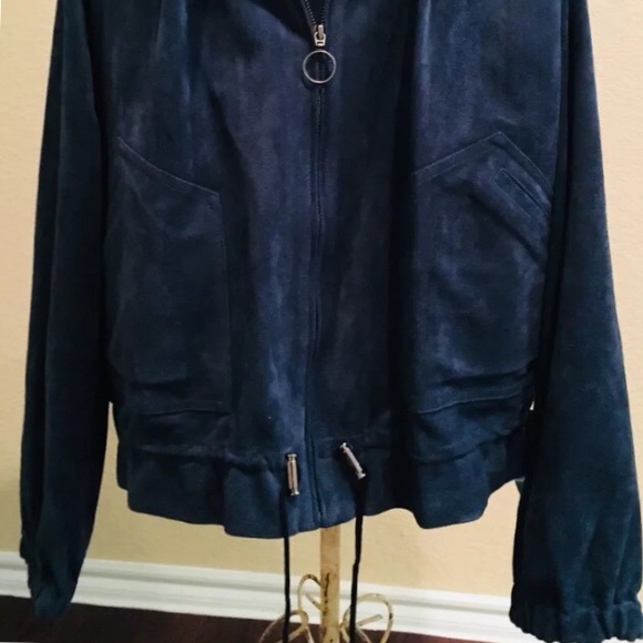 BCBG MaxAzria “Levi” Suede Jacket - Midnight Teal - New With Tags - Picture 2 of 6